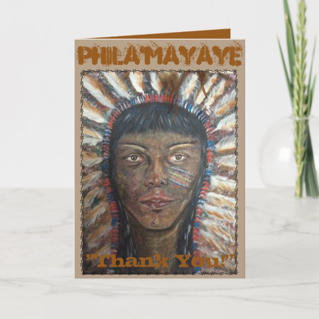 Tarjeta De Agradecimiento ¡Phila'mayaye Gracias! (Anverso)