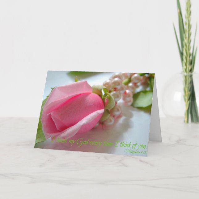 Tarjeta De Agradecimiento Philippips versículo de la Biblia le doy gracias a (Anverso)