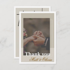 Tarjeta De Agradecimiento Photo Frame Wedding Thank You Card