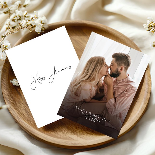 Tarjeta De Agradecimiento Photo Happy Anniversary Card (Subido por el creador)