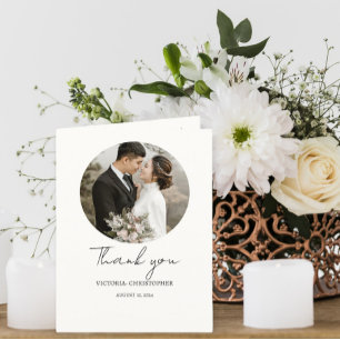 Tarjeta De Agradecimiento Photo Thank You Card Editable Template, Minimalist