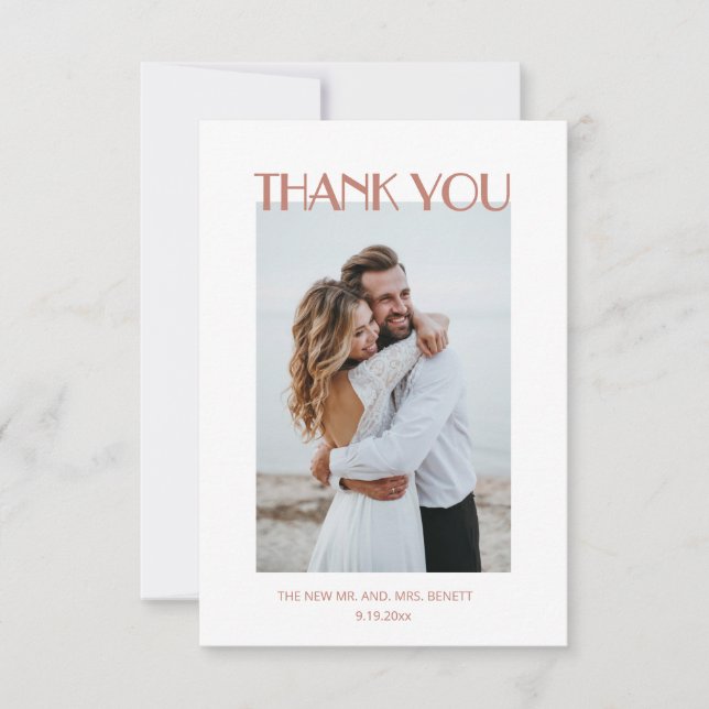 Tarjeta De Agradecimiento Photo | Watercolor Boho  (Anverso)