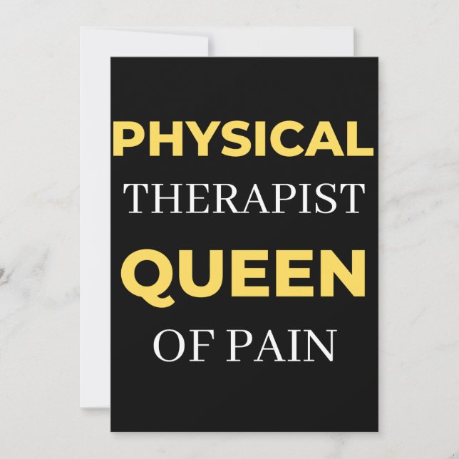 Tarjeta De Agradecimiento Physical Therapist Queen Of Pain (Anverso)