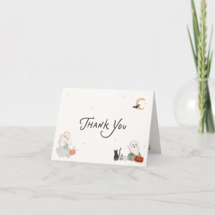 Tarjeta De Agradecimiento Pícara pequeña boo Halloween gracias