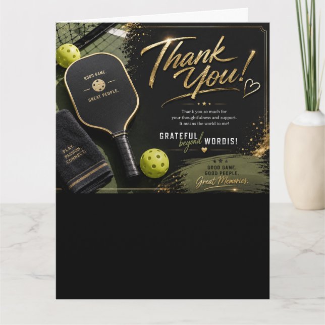 Tarjeta De Agradecimiento Pickleball  (Anverso)