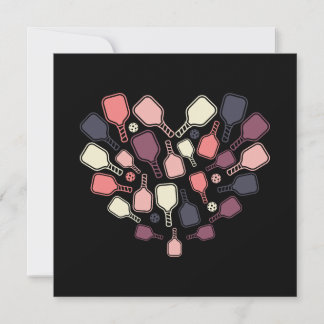Tarjeta De Agradecimiento  Pickleball Paddles Heart