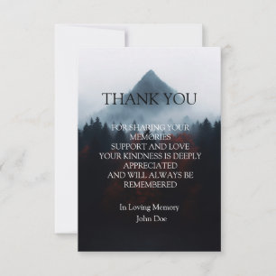 Tarjeta De Agradecimiento Picos místicos en la niebla