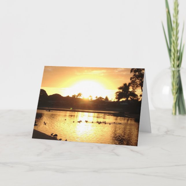 Tarjeta De Agradecimiento Picture Perfect Greeting Card Golden Ocean (Anverso)