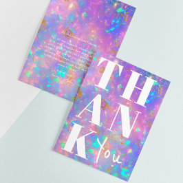 Tarjeta De Agradecimiento Piedra Óptica Sencilla Boda negrita Minimalista