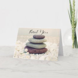 Tarjeta De Agradecimiento Piedras apiladas, Cairn meditativo Gracias