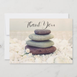 Tarjeta De Agradecimiento Piedras apiladas, Cairn meditativo Gracias