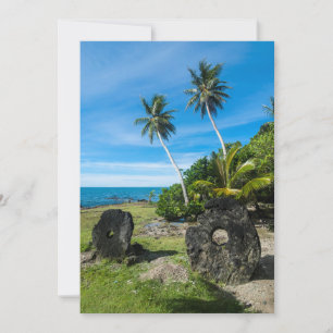 Tarjeta De Agradecimiento Piedras Rai en la isla Yap
