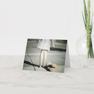 Tarjeta De Agradecimiento piernas de chica con juguete