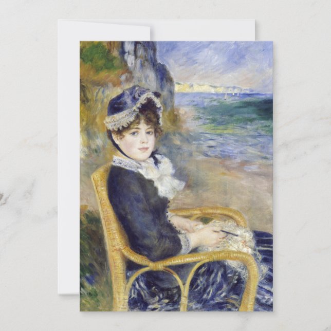 Tarjeta De Agradecimiento Pierre-Auguste Renoir - A orillas del mar (Anverso)