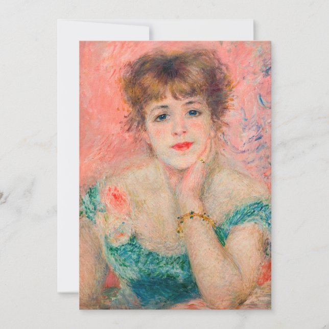 Tarjeta De Agradecimiento Pierre-Auguste Renoir - Actriz Jeanne Samary (Anverso)