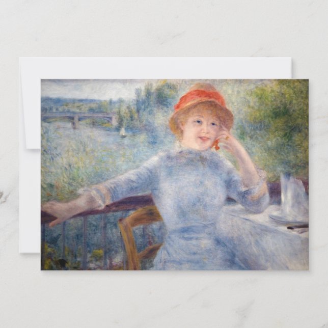 Tarjeta De Agradecimiento Pierre Auguste Renoir - Alphonsine Fournaise (Anverso)