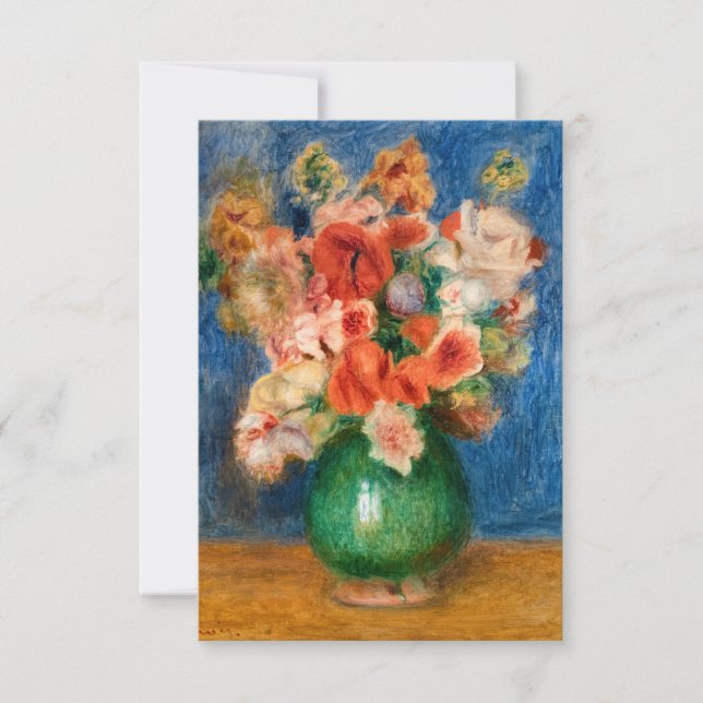 Tarjeta De Agradecimiento Pierre-Auguste Renoir - Bouquet (Anverso)