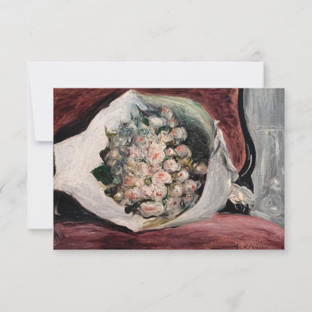 Tarjeta De Agradecimiento Pierre-Auguste Renoir - Bouquet en una caja (Anverso)