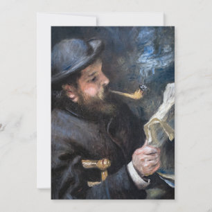 Tarjeta De Agradecimiento Pierre-Auguste Renoir - Claude Monet leyendo