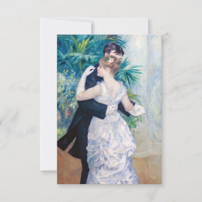 Tarjeta De Agradecimiento Pierre-Auguste Renoir - Danza de la ciudad (Anverso)