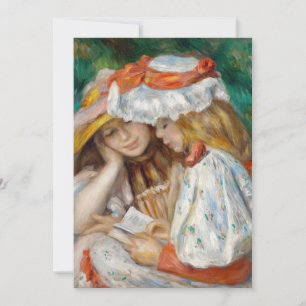 Tarjeta De Agradecimiento Pierre-Auguste Renoir - Dos niñas leyendo