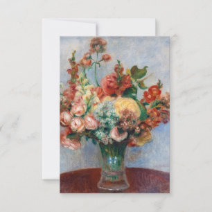 Tarjeta De Agradecimiento Pierre-Auguste Renoir - Flores en un jarrón