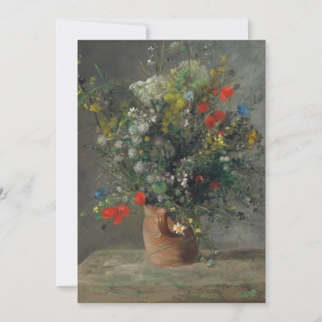 Tarjeta De Agradecimiento Pierre-Auguste Renoir - Flores en una plaza 1866 (Anverso)