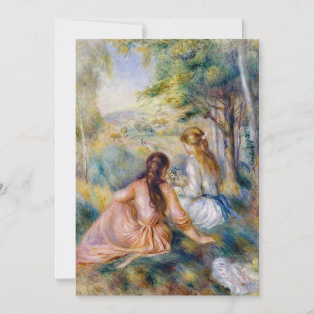 Tarjeta De Agradecimiento Pierre-Auguste Renoir - In the Meadow (Anverso)