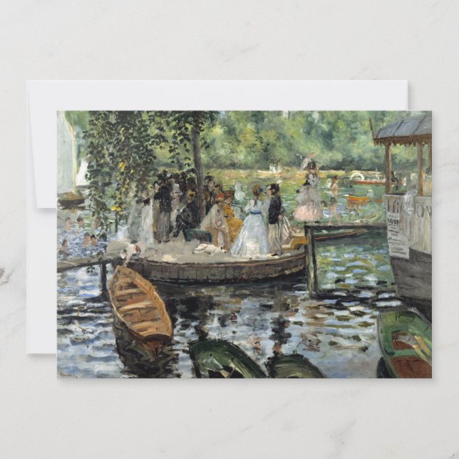 Tarjeta De Agradecimiento Pierre-Auguste Renoir - La Grenouillere (Anverso)