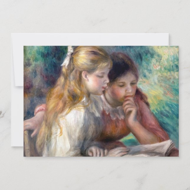 Tarjeta De Agradecimiento Pierre-Auguste Renoir - La lectura (Anverso)