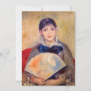 Tarjeta De Agradecimiento Pierre-Auguste Renoir - Muchacha con un abanico