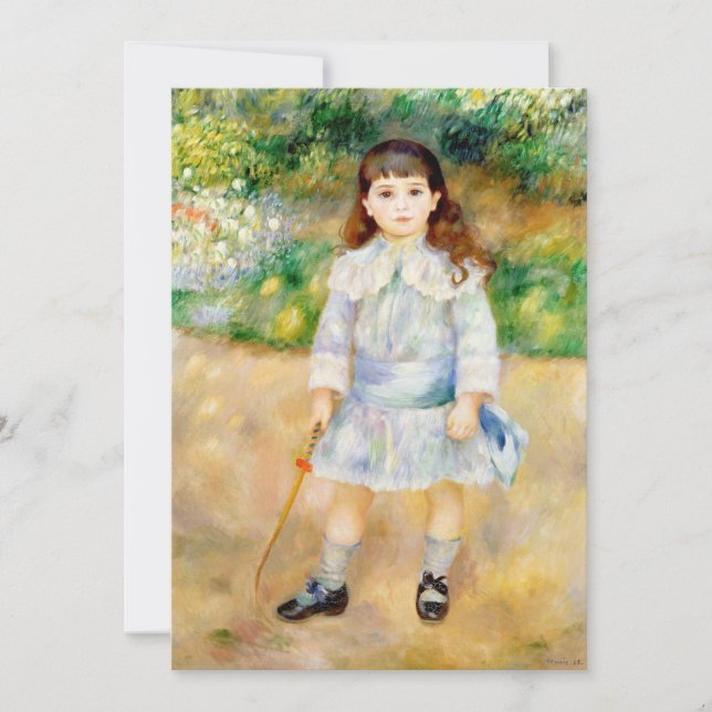 Tarjeta De Agradecimiento Pierre-Auguste Renoir - Niño con un látigo (Anverso)