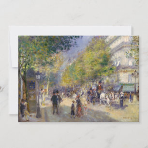 Tarjeta De Agradecimiento Pierre-Auguste Renoir - París, Grands Boulevards