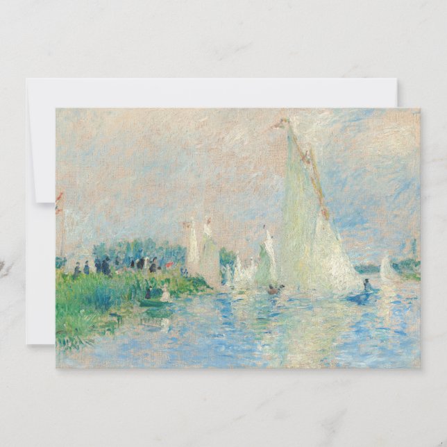 Tarjeta De Agradecimiento Pierre-Auguste Renoir - Regata en Argenteuil (Anverso)