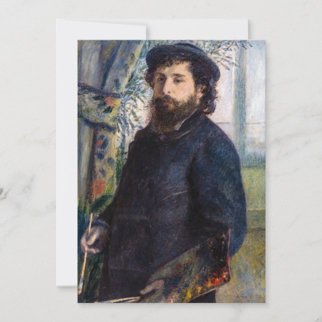 Tarjeta De Agradecimiento Pierre Auguste Renoir - Retrato de Claude Monet (Anverso)
