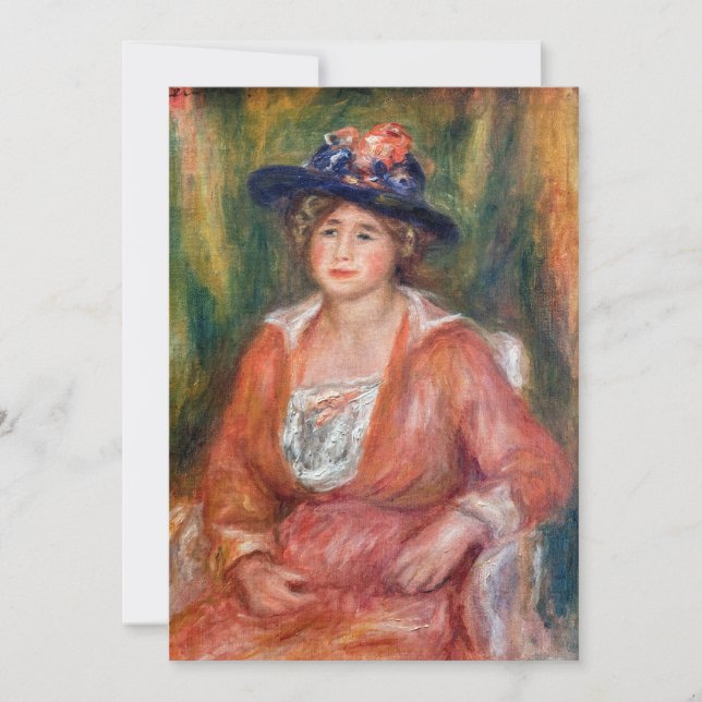 Tarjeta De Agradecimiento Pierre-Auguste Renoir - Retrato de mujer sentada (Anverso)