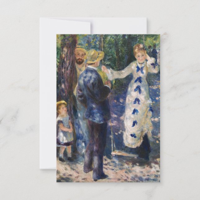 Tarjeta De Agradecimiento Pierre-Auguste Renoir - The Swing (Anverso)
