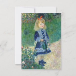 Tarjeta De Agradecimiento Pierre-Auguste Renoir - Una niña con una regadera