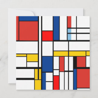 Tarjeta De Agradecimiento Piet Mondrian