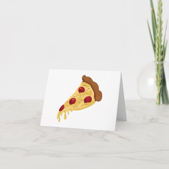 Tarjeta De Agradecimiento Pieza de pizza (Anverso)