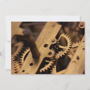 Tarjeta De Agradecimiento Piezas internas de reloj antiguo