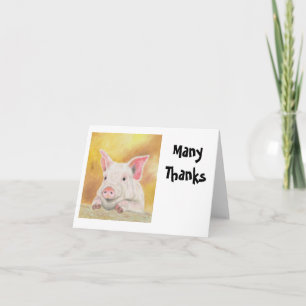 Tarjeta De Agradecimiento Piglet Gracias Notecard