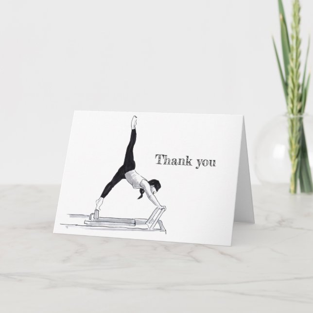Tarjeta De Agradecimiento Pilates Reformer Gracias (Anverso)