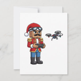 Tarjeta De Agradecimiento  Piloto de Drone Cascanueces Tecnología Vacaciones