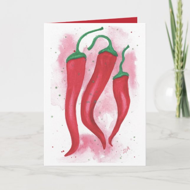 Tarjeta De Agradecimiento Pimientos picantes (Anverso)