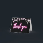 Tarjeta De Agradecimiento Pin Caliente Bat Mitzvah Tema Neon<br><div class="desc">¡Estamos emocionados de presentar nuestra suite inspirada en neón con caligrafía moderna para una brillante Bar o Bat Mitzvah! Esta divertida colección incluye todo lo que necesitas, desde servilletas y platos de papel hasta un letrero de bienvenida y más. Si tienes alguna pregunta o necesitas ayuda con la personalización, simplemente...</div>