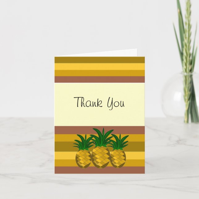 Tarjeta De Agradecimiento Piña Gracias (Anverso)