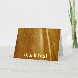 Tarjeta De Agradecimiento Pine Wood II Faux Wooden Textura