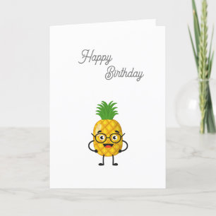 Tarjeta De Agradecimiento Pineapple Happy Birday Card