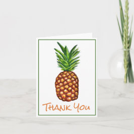 Tarjeta De Agradecimiento Pineapple Tropical Watercolor Gracias